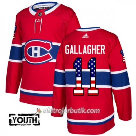 Barn Ishockey Montreal Canadiens Tröja Brendan Gallagher 11 Adidas 2017-2018 Röd USA Flag Fashion Authentic Barn Ishockey Montreal Canadiens Tröja Brendan Gallagher 11 Adidas 2017-2018 Röd USA Flag Fashion Authentic
